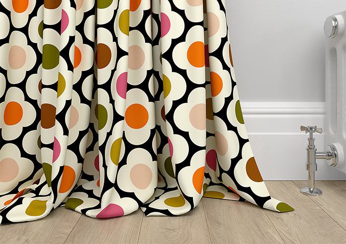 Orla Kiely Spot Flower, Red Multi - Made to Measure Curtains - Image 6